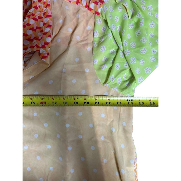 Rose & Olive Button Down Women Sz XL Multicolor Resort Artsy Whimsical - Picture 4 of 7
